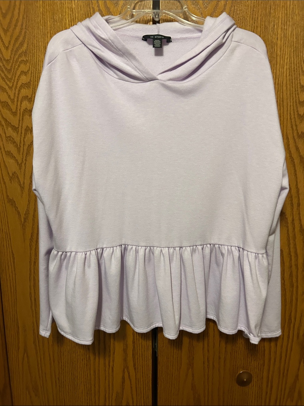 American Eagle Outfitters Lavender Peplum Hoodie